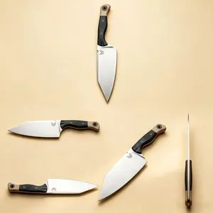 Kitchen knife set with sheaths, sharp and durable, non-stick and easy to clean; portable multi-purpose fixed-blade outdoor tool