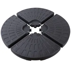 ZENY 4PCS Cantilever Offset Patio Umbrella Round Base Heavy-Duty Water/Sand Fillable