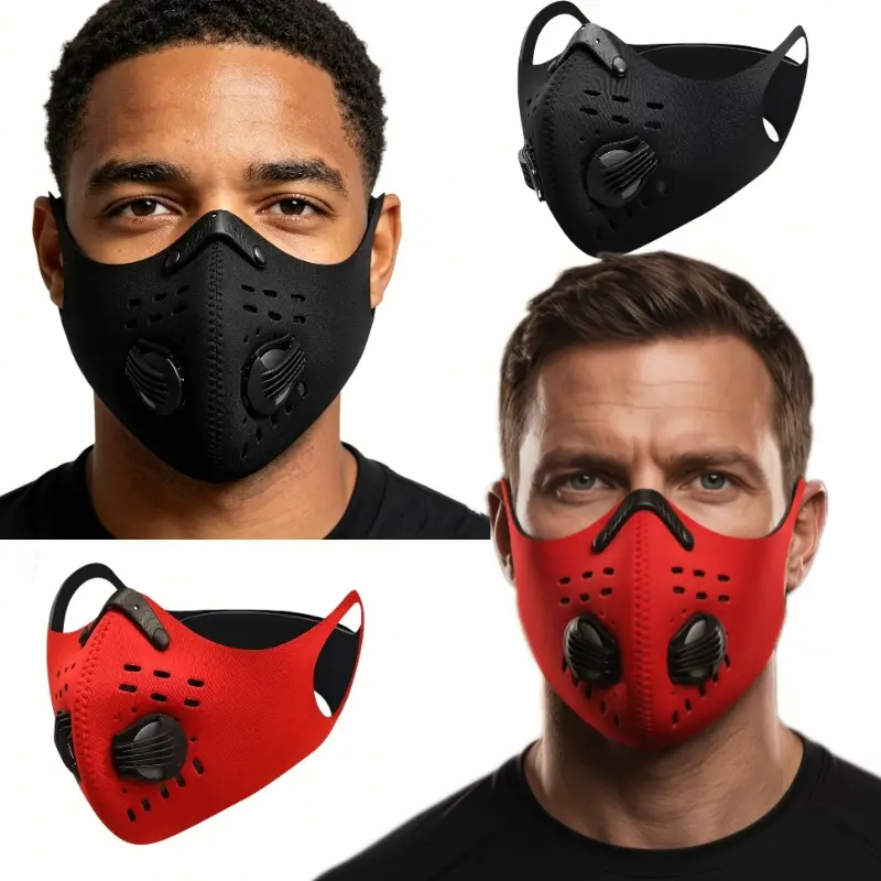 Sporty Face Covers & Mask - Windproof, Dustproof Cycling Mask with Filter, Outdoor Sports Riding Gear for Men & Women (MTB, Dirt Bike Compatible)