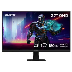 GIGABYTE - GS27QA SA - 27" IPS Gaming Monitor - QHD 2560x1440 - 180Hz - 1ms MPRT - AMD FreeSync - HDMI, DP - Black