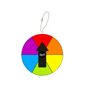 Spin Wheel Keychain-DIY Compact Party Games for Adults with Color Wheel,Novel Carry with Twister Game,Spot M