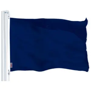 G128 Solid Blue Color Flag | 2.5x4 Ft | LiteWeave Pro Series Printed 150D Polyester | Indoor/Outdoor, Vibrant Colors, Brass Grommets, Thicker and More Durable Than 100D 75D Polyester