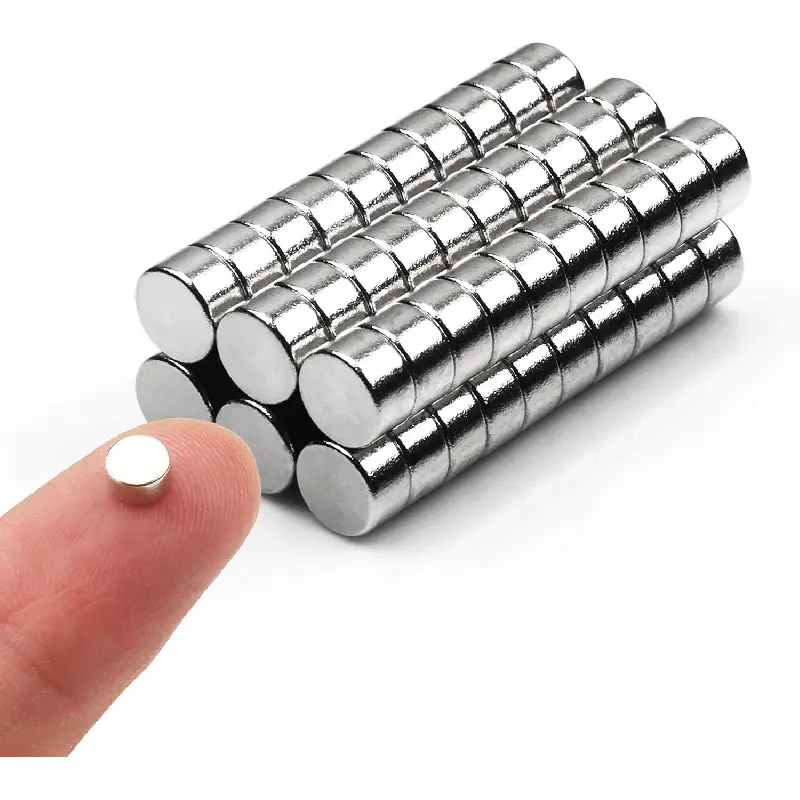 60Pcs Mini Round Cylinder Magnets, Multipurpose Small Magnets for Refrigerator, Fridge, Whiteboard, Office and Craft Decor, Durable Tiny Craft Magnets for Daily Use
