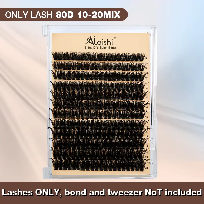 Ailaisi Lash Clusters 30D/40D/50D/60D/80D Natural  Cluster Eyelash Extensions  Individual Lashes  Waterproof Eyelash Clusters Soft False Eyelashes back to school
