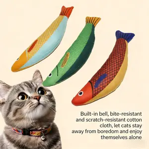 Trending Simulation Fish Cat Toy Plush Interactive Boredom Relief Cat Toys