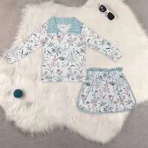 New Clothes Kids Girls Long Sleeve Floral Pullover Skirt Set Cute Casual Clothing Outfit for Children