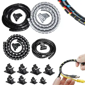 Cable Sleeve Organizer Coiled Tube Sleeve Cable Management Sleeve for Home