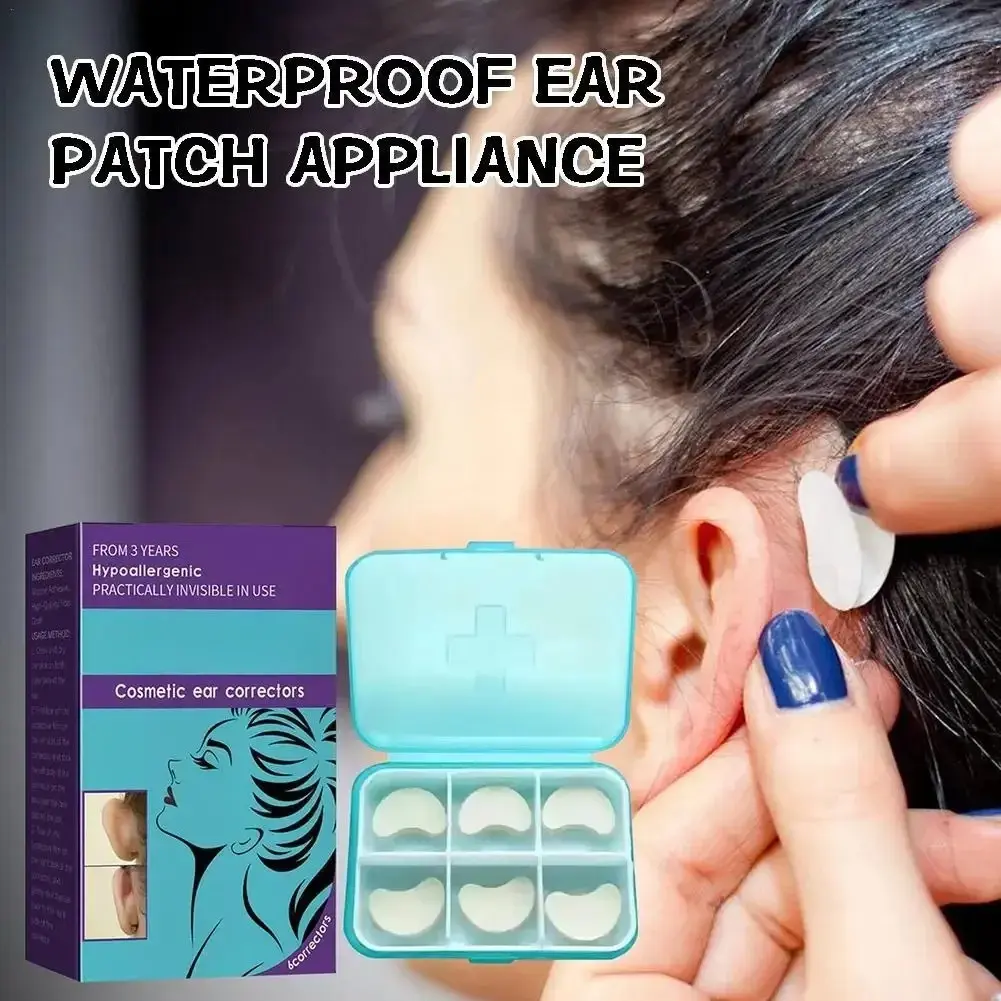 6 PCS Ear Corrector, Cosmetic Ear Tape Patches Ear Invisible Ear Tapes Transparent Painless Silicone Ear Stickers