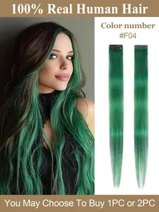 Clip in Hair Extensions Colored Party Highlights Royalblue Hair Extension Real Human Hair Clip in Extentions  Real Hair Highlights Ear Cuff Dye Synthetic Braids, Choose From 12 Colors, Party Style Accessory, No Ca Prop 65 Warning