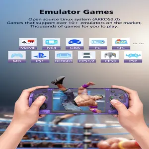 R36H por max Retro Handheld Game Console with 3000mAh Battery 64GB/128GB Memory 20000 Classic Games Wi-Fi Emulators for Retro Gaming Enthusiasts