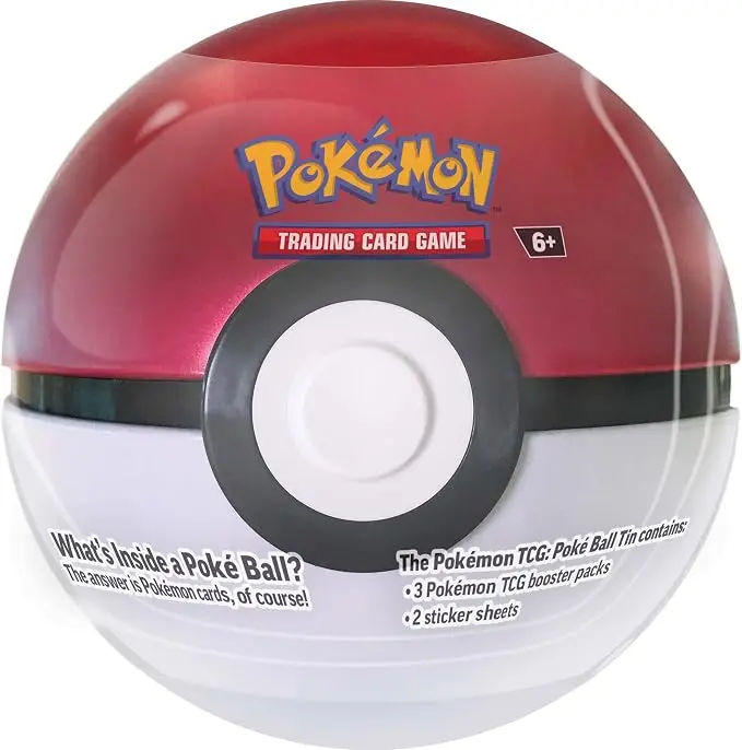 Pokémon TCG: Pokemon Poke Ball Tin L25 with 3 Booster Packs