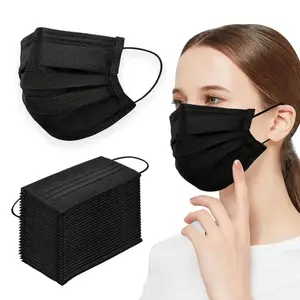 Disposable Face Mask with Elastic Headband, 50pcs 3 Layer Face Covering Mask with Elastic Headband, Safety & Security Supplies for Home, School, Office & Outdoor