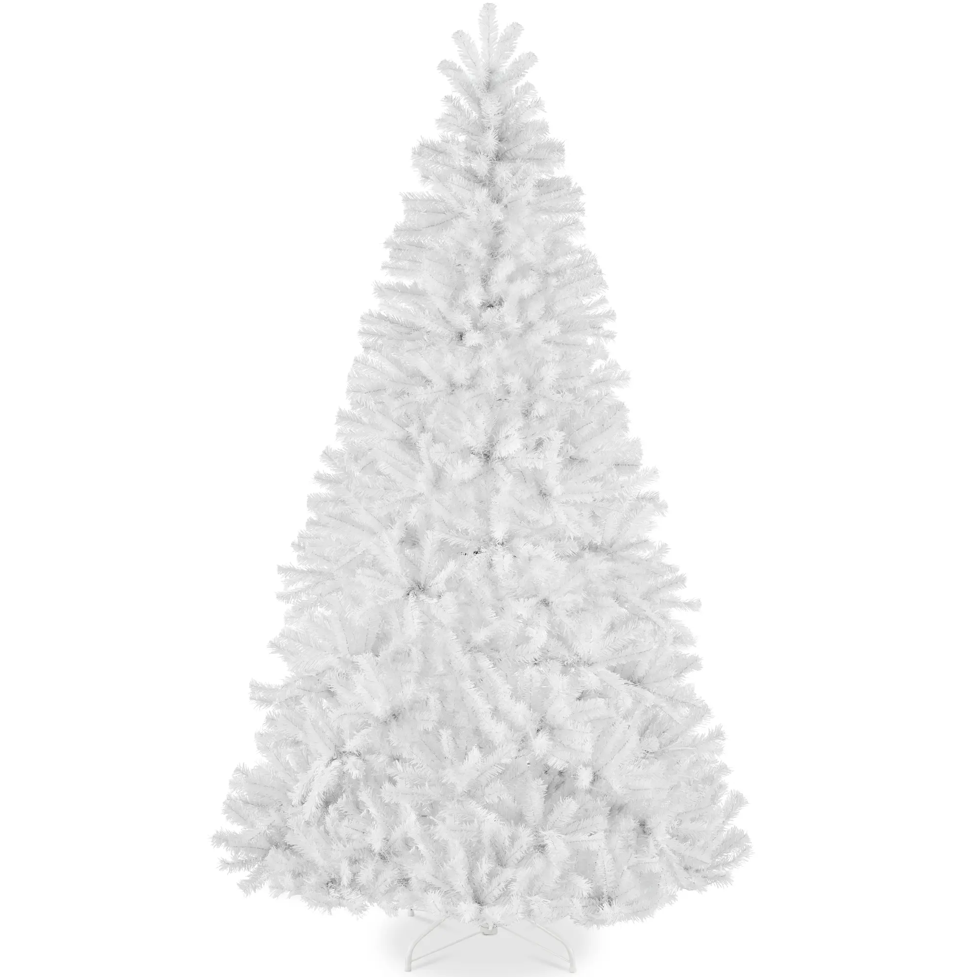 Best Choice Products Artificial Christmas Tree, Premium Unlit Spruce Design, Dense Branches – White Spruce