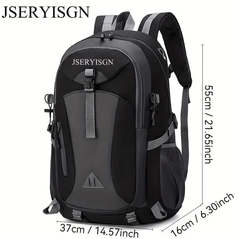 JSERYISGN 40L Hiking Backpack Lightweight Durable Nylon for Men Women Camping Travel Cycling Large Capacity Outdoor Adventure Multi-Day Travel Low Backpack