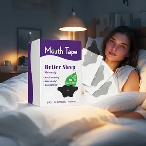 Mouth Tape for Sleeping with Lip Masks and Airflow Opening, Skin-Friendly Comfort, 30 PCS