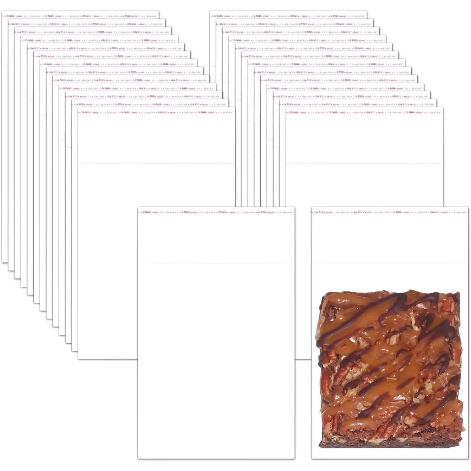 500-Count Small Sealable Cellophane Bags, 4x5 Inches Self-Adhesive OPP Cello Storage Bags, Double-Sided LFGB & EC/1935/2004 Certified, Dust-Protective for Bakery Cookies, Crafts, Snacks