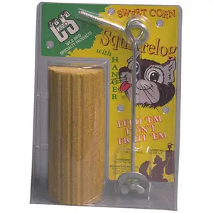 212 MAIN Sweet Corn Squirrel Log Feeder with Hanger