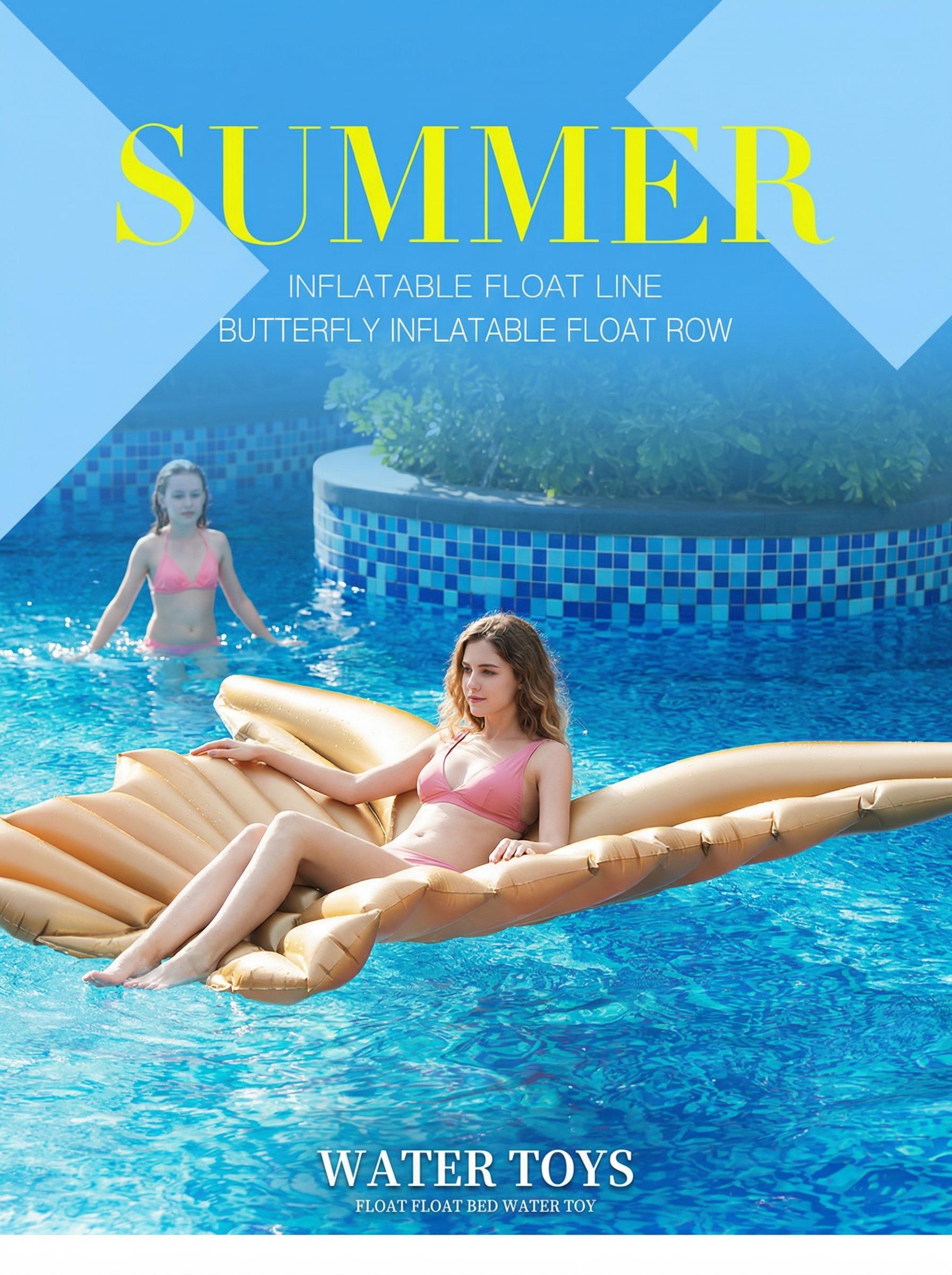 Angel wing inflatable float, beach float, butterfly wing water inflatable swimming ring