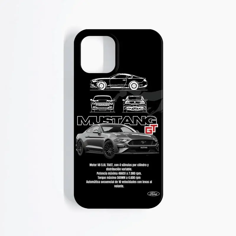 Ford Mustang GT Custom Cellphone Cover - Dual-Layer Rubber-Polycarbonate Shockproof Protective Casing, Resistance-Focused Accessory, Ideal Gift for Phone Users