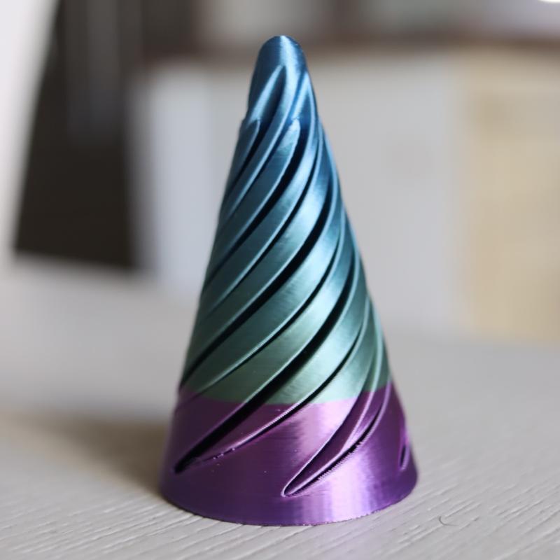 3D Printed - Spiral Cone Gear Figurine
