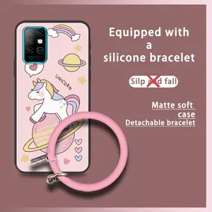 Waterproof Ring Phone Case For Infinix X692/Note8 Personality Cute Anti-knock Funny heat dissipation Creative Cartoon Protective Youth Back Cover Dirt-resistant Bracelet Soft Case