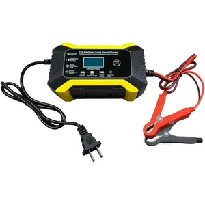 Charger, 12V 6A Automatic   Trickle Charger with LCD Display,  Maintainer Desulfator with Temperature Compensation, Universal for , , SUV RV, Boat