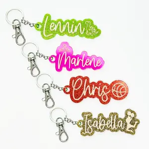 Personalized Name Keychains For Kids | Personalized Key Rings With Name| Backpack Name Tags For Kids Personalized for Lunch Box Beach Bag Luggage Sports Bag Gift Back to School |Key Ring