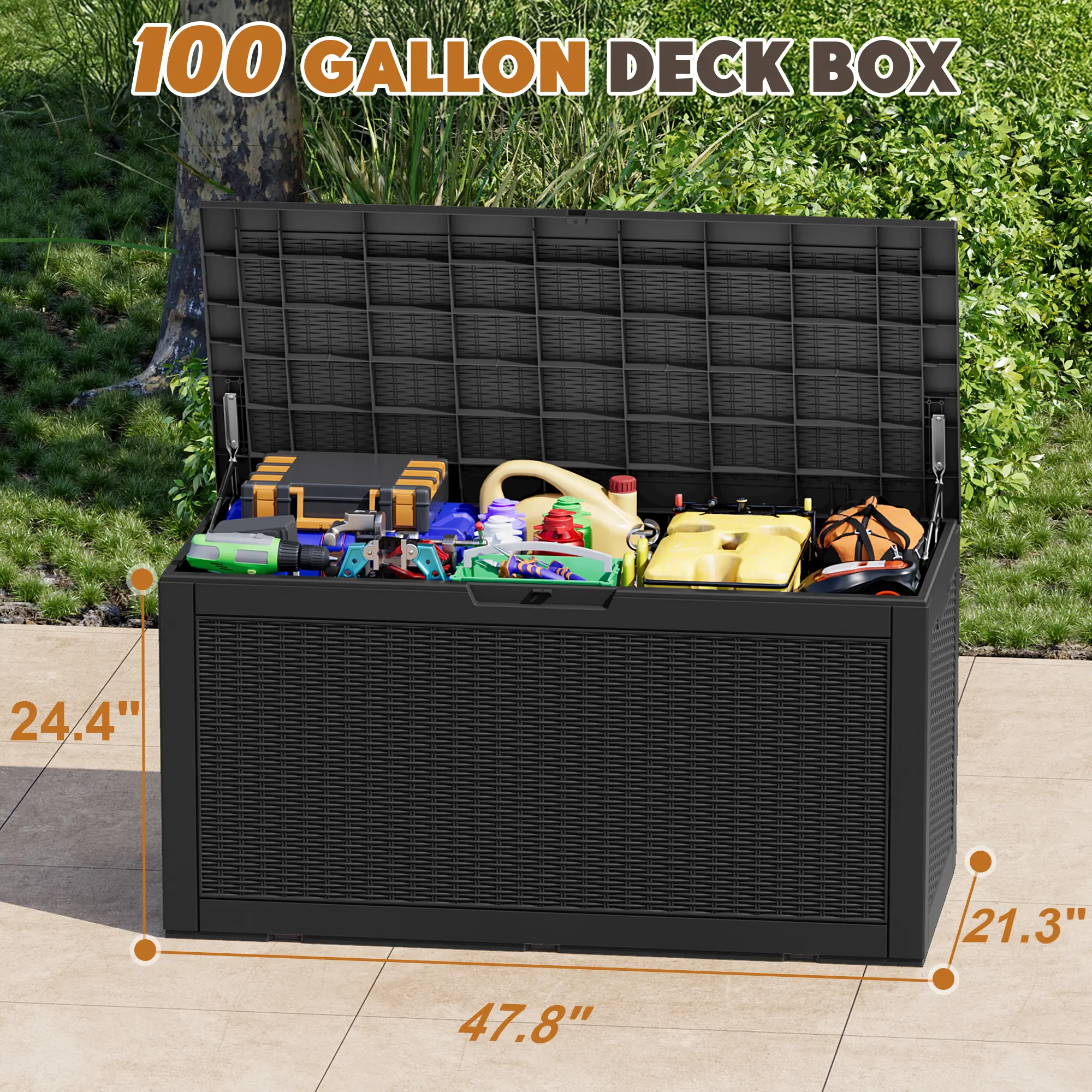 100 Gallon-black