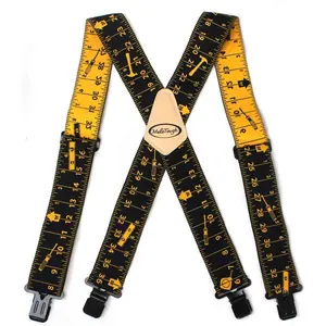 Men's Suspenders Fully Elastic 2 inch Wide X back Work Suspenders