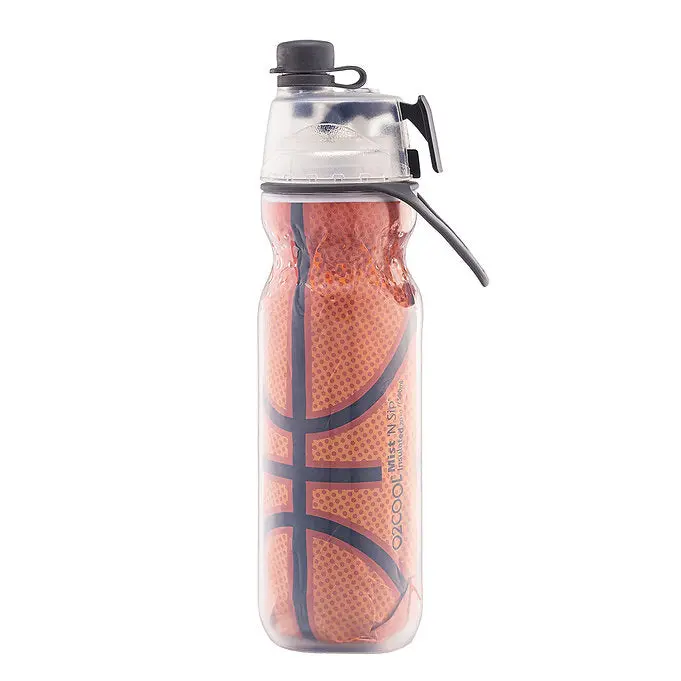 O2COOL MIST 'N SIP Misting Water Bottle 2-in-1 Mist And Sip Function - BASKETBALL