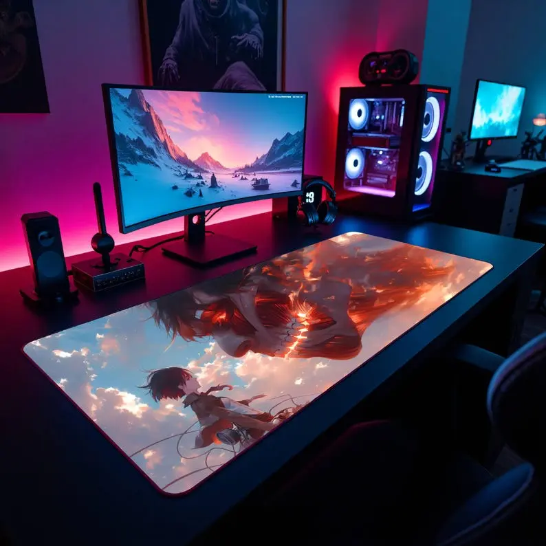 Titan Mikasa Ackerman Mousepad, Titan Design, Attack On Titan Gift, Mikasa Titan Form, Anime Desk Mat, AOT Gaming Mouse Pad, Otaku Decor