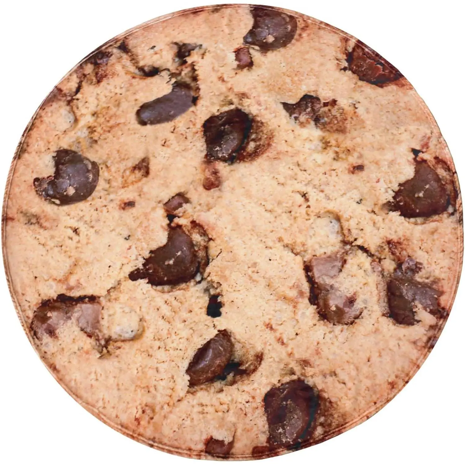 [Summer Vibes] PAUSEBOLL Cookie Blanket, Realistic Funny Food Blanket for Adults and Kids, Soft Chocolate Cookies Throw for Couch, Sofa, Bed, Fun Round Home Decor for All Seasons