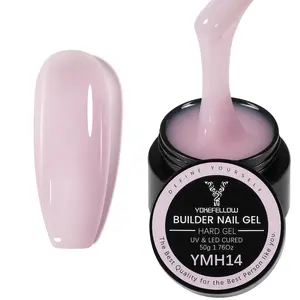 YOKEFELLOW Builder Nail Gel YMH14 Light Nude Nail Extension Gel 50g 1.76oz  Builder Gel for Nail Extension Profession poly nail gel Long Lasting Hema-Free Tpo-Free Nail Extension Gel for Beginners and Professional