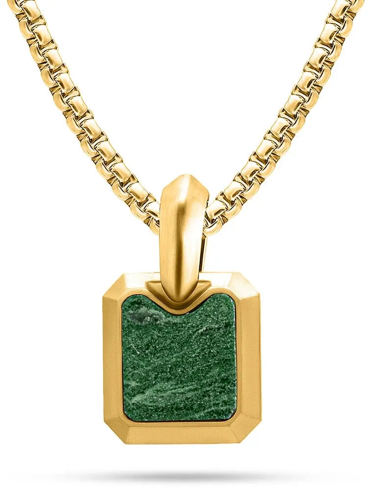 RTZN Square Jade Pendant Necklace - TikTok Shop