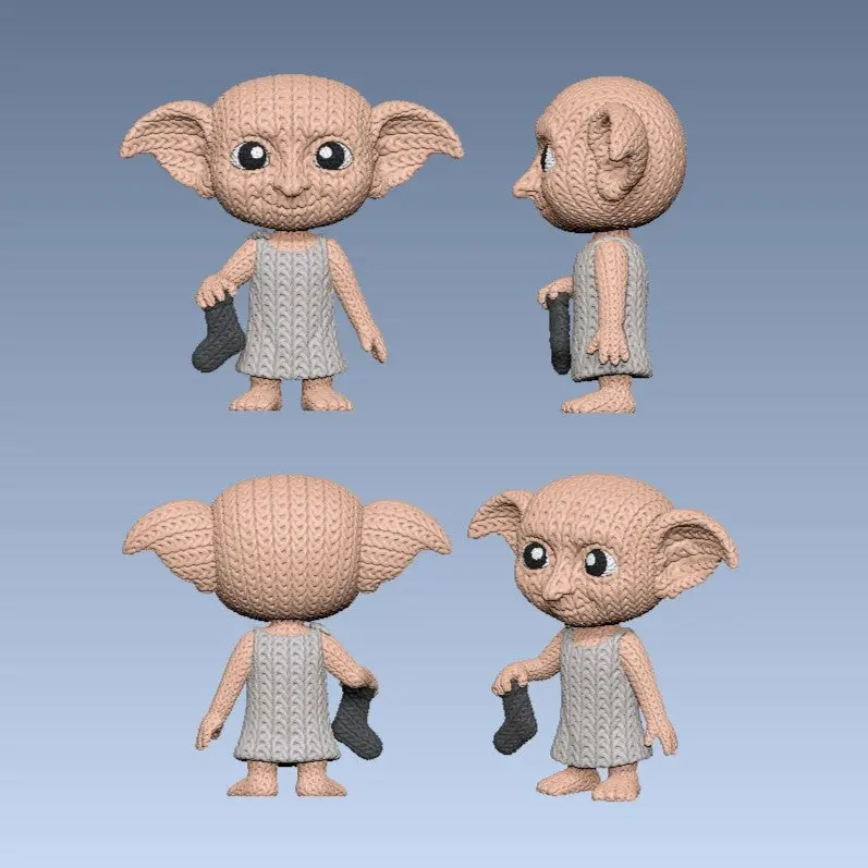 Knitted Elf Figurine