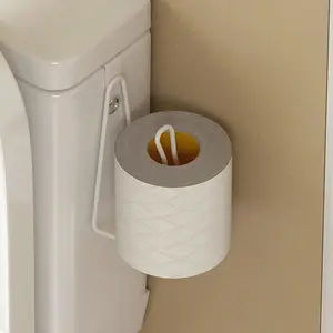 1 Pc Toilet Roll Paper Holder Organizer Wall Mount Storage Stand Kitchen Bathroom No Drill Tissue Towel Dispenser Stainless Bathroom Accessory