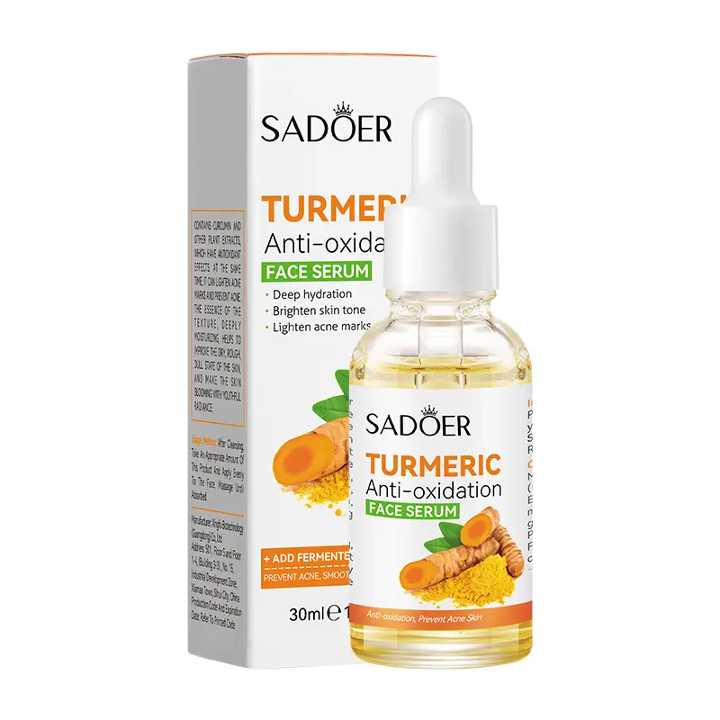 SADOER Fermented Turmeric Facial Serum - Gentle Daily Hydrating Facial Care Essence, Skin Care Serums & Essences for Daily Application, Fermented Turmeric Serum, Face Serum