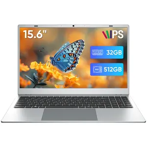 15.6" FHD Laptop Computer with Intel Pentium Gold 6500Y up to 3.4GHz 32GB RAM 512GB SSD 1920×1080 IPS 16:9 Display WiFi 2.4G/5G BT5.0 Fast & Slim Notebook for Business Student Home Office