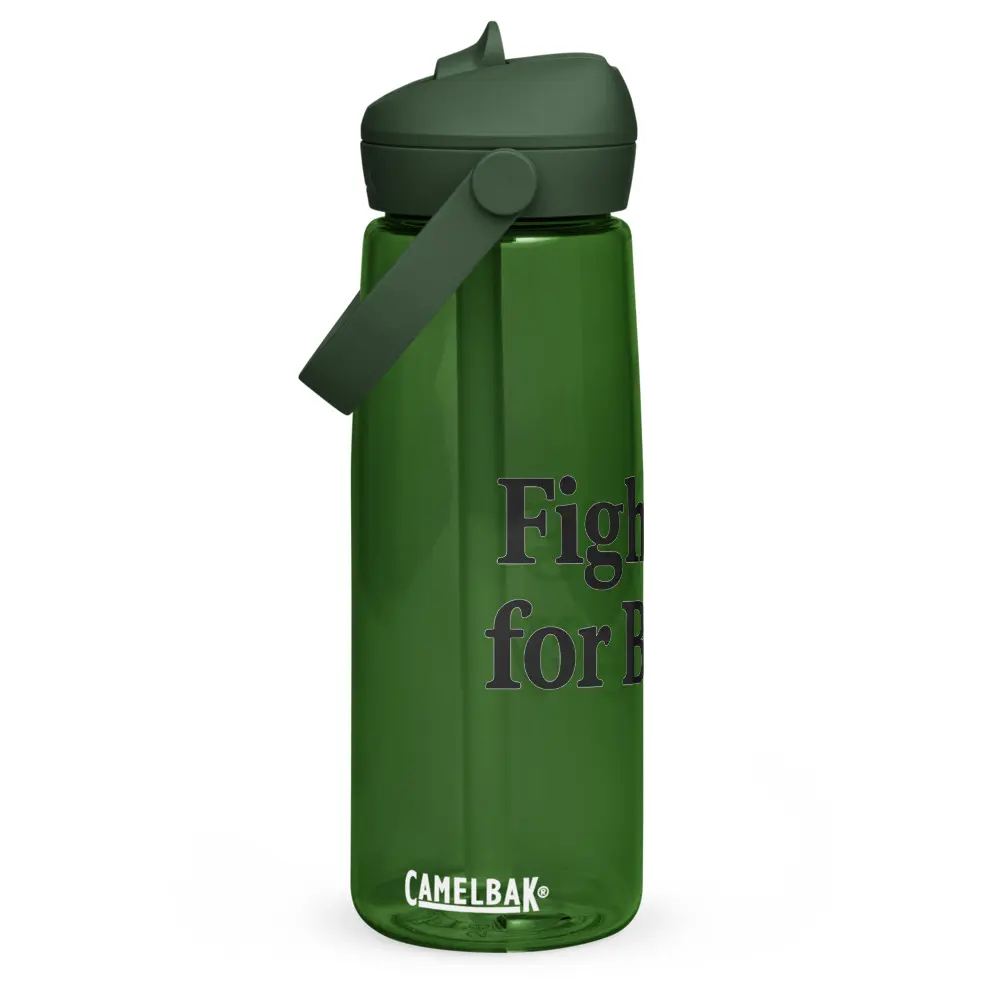 Flip straw water bottle