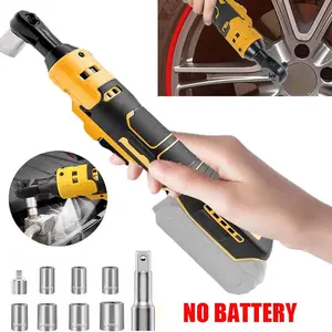 Heavy Duty 3/8" Brushless Ratchet Wrench Fit Dewalt 20V Battery, Variable Speed, Overload Protection & LED Light