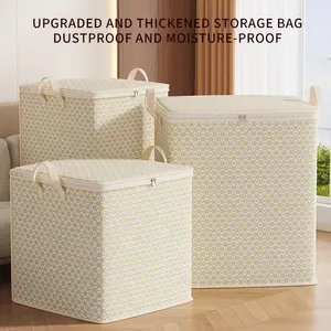 Large 220L Storage Box, Multifunctional Organizer for Bedding, Clothes, Underwear, Lightweight Portable Design with Zipper, Essential Bedroom Solution