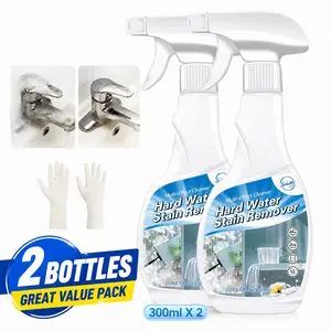 Snowlily 20 Oz Hard Water Stain Remover - Shower Door & Glass Cleaner - Professional Soap Scum, Calcium & Limescale Remover for Windows, Tile, Grout, Tubs - Bleach-Free & Non-Toxic Spray household