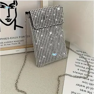 Lightweight Business Casual Mini Bucket Bag Rhinestone Pearl Clear Drawstring Evening Bag Elegant Exquisite Quiet Luxury For Bride Women Girls Party Dinner Banquet Christmas New Year