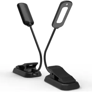 Book Light, 12 LED USB Rechargeable Reading Lamp with 3-Level Brightness for Eye Protection - Ideal for Night Reading