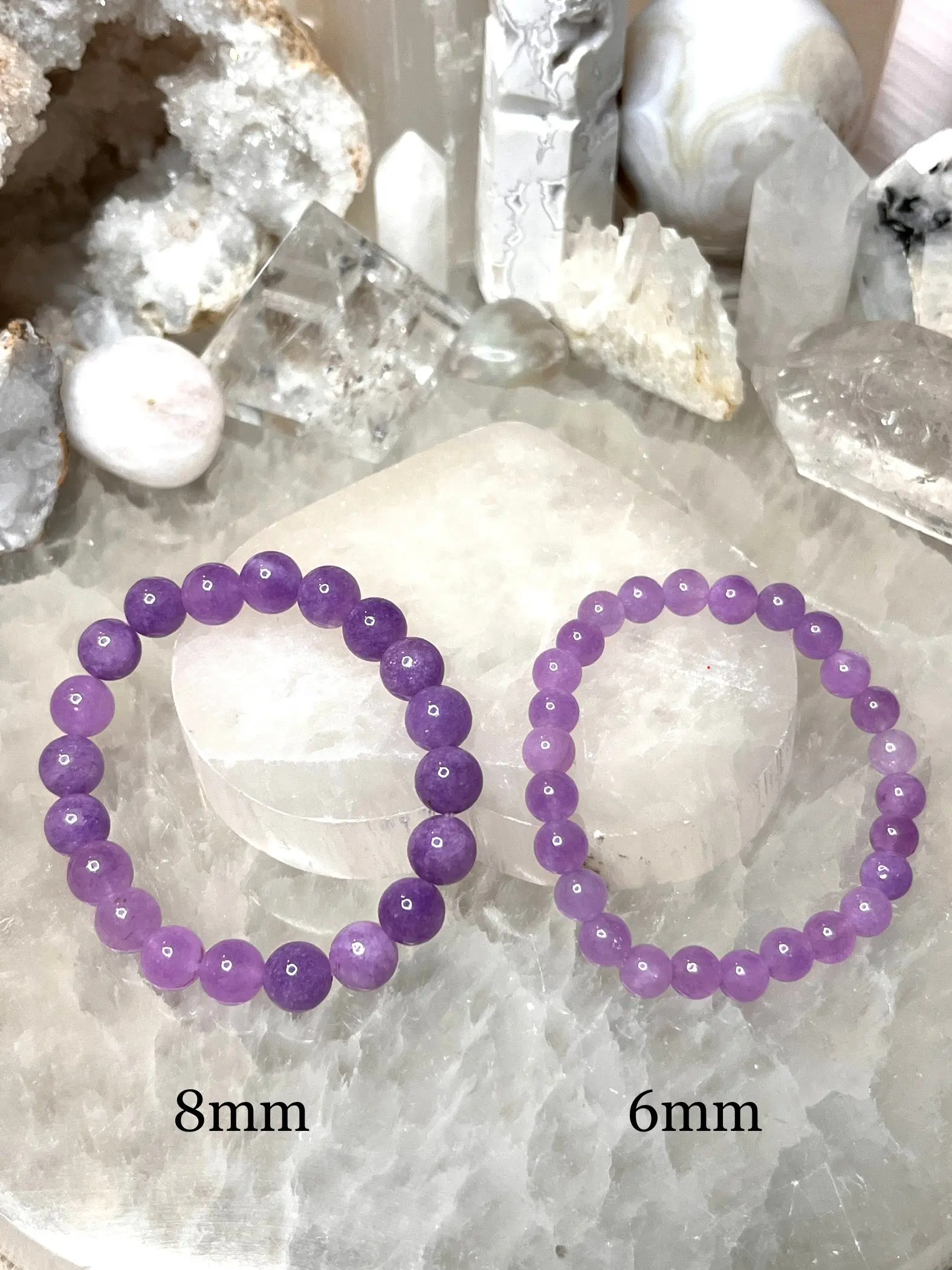 Genuine Lavendar Amethyst Crystal Bracelet