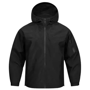 Men's Spring and Autumn Outdoor Hooded Jacket, Zipper Design Multi Pocket Windproof and Waterproof Jacket, Outdoor Mountaineering, Hiking and Camping Soft Shell Jacket, Men's Daily Clothing, Fashion Clothing, Men's Clothing, Zipper Jacket