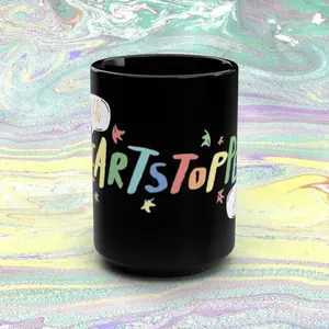 HeartStopper - Black Mug, 15oz