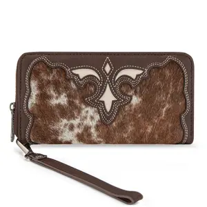 Trinity Ranch Western Cowhide Wallet for Women