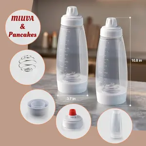 2 Pack Pancake Batter Mixer with BlenderBall Wire Whisk - Kitchen Must Have Tool for Perfect Pancakes, Cupcake, Waffle, Muffin Mix, Cake & Crepe - Easy Pour Baking Supplies for Griddle - Pancake Thanksgiving tableware TikTokShopBlackFriday Christmas Gift