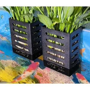 PURR LAB 2 PCS Hanging Aquarium Planter Cups - Aquatic Plant Holders for Live Aquarium Decor and Fish Tank Decoration